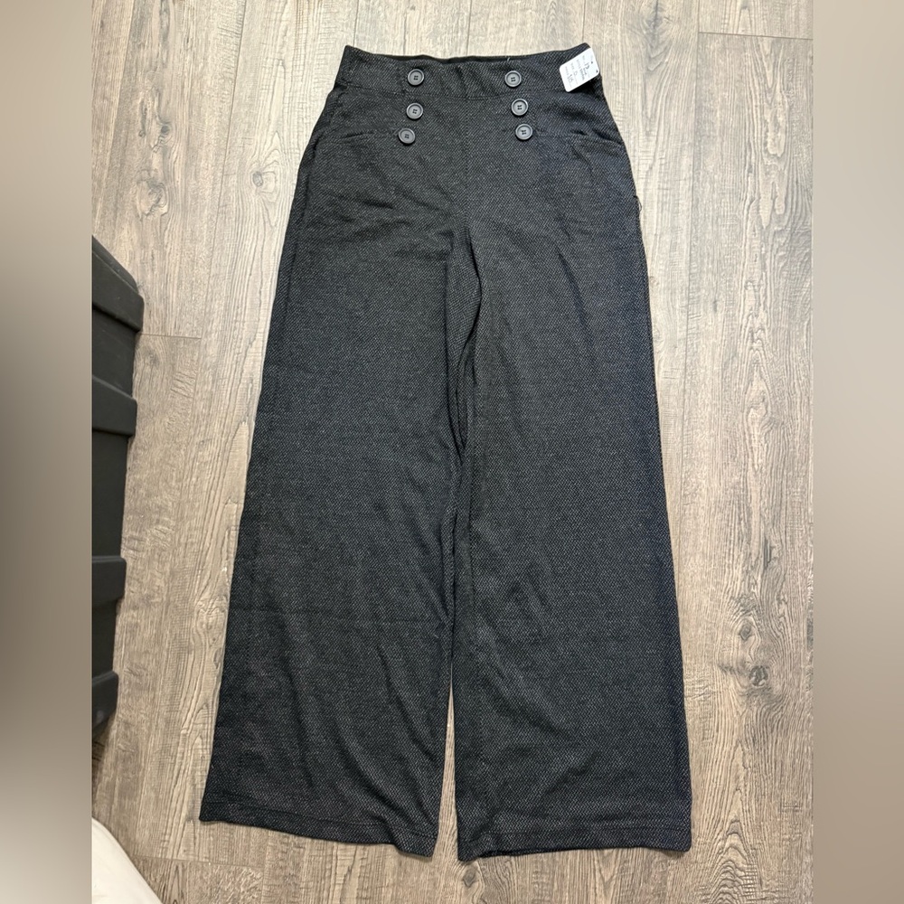 Max Studio Black Wide-Leg Trousers